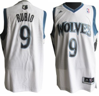 Minnesota Timberwolves #9 Ricky Rubio Revolution 30 Swingman White Jersey 