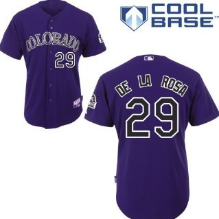 Colorado Rockies #29 De La Rosa Purple Jersey