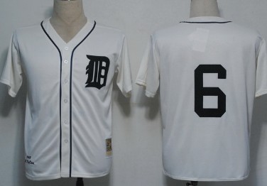 Detroit Tigers #6 Al Kaline 1968 Cream Throwback Jersey