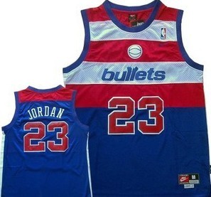 Washington Bullets #23 Michael Jordan Blue Swingman Throwback Jersey