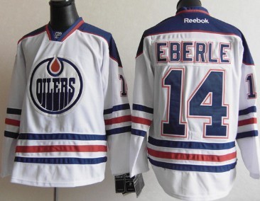 Edmonton Oilers #14 Jordan Eberle White Jersey