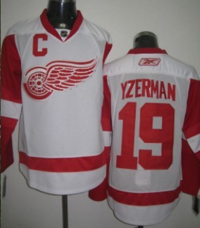 Detroit Red Wings #19 Steve Yzerman White Jersey 