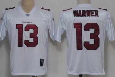 Reebok Arizona Cardinals #13 Kurt Warner White Jersey