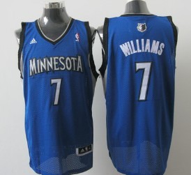 Minnesota Timberwolves #7 Derrick Williams Blue Swingman Jersey