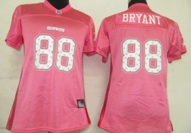 Dallas Cowboys #88 Dez Bryant Pink Star Struck Fashion Womens Jersey 