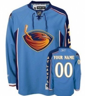 Atlanta Thrashers Mens Customized Blue Jersey 