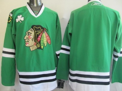 Chicago Blackhawks Mens Customized Green Jersey