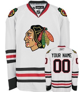 Chicago Blackhawks Mens Customized White Jersey