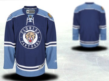 Florida Panthers Mens Customized Blue Third Jersey 