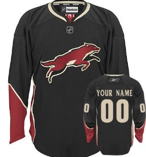 Phoenix Coyotes Mens Customized Black Third Jersey