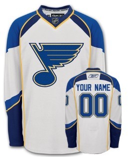 St. Louis Blues Mens Customized White Jersey