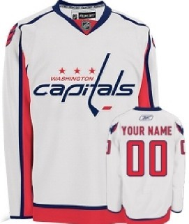 Washington Capitals Mens Customized White Jersey