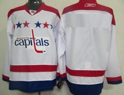 Washington Capitals Mens Customized 2011 White Winter Classic Jersey