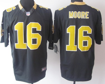 Nike New Orleans Saints #16 Lance Moore Black Limited Jersey 