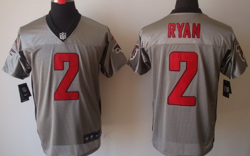 Nike Atlanta Falcons #2 Matt Ryan Gray Shadow Elite Jersey 