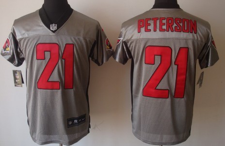 Nike Arizona Cardinals #21 Patrick Peterson Gray Shadow Elite Jersey 