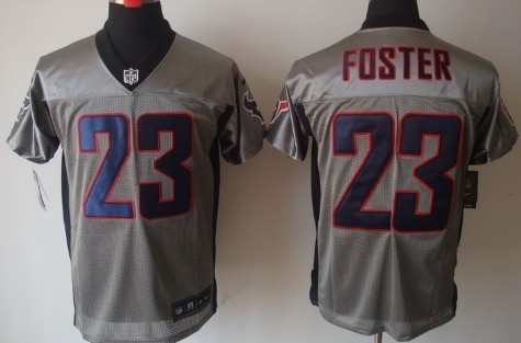 Nike Houston Texans #23 Arian Foster Gray Shadow Elite Jersey 