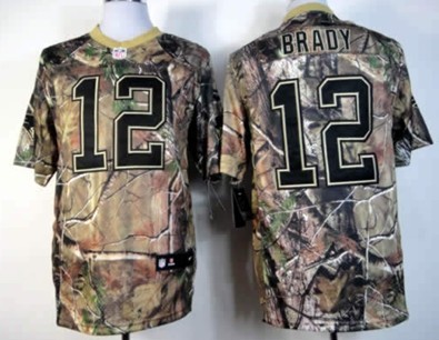 Nike New England Patriots #12 Tom Brady Realtree Camo Elite Jersey 