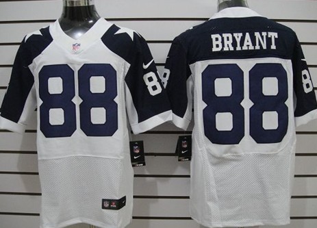 Nike Dallas Cowboys #88 Dez Bryant White Thanksgiving Elite Jersey 