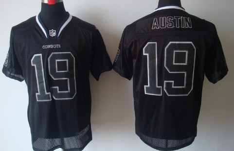 Nike Dallas Cowboys #19 Miles Austin Lights Out Black Elite Jersey 