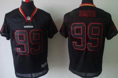 Nike San Francisco 49ers #99 Aldon Smith Lights Out Black Elite Jersey 