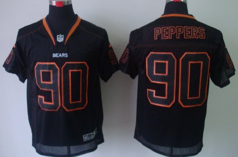 Nike Chicago Bears #90 Julius Peppers Lights Out Black Elite Jersey 