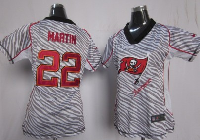 Nike Tampa Bay Buccaneers #22 Doug Martin 2012 Womens Zebra Fashion Jersey