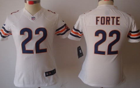 Nike Chicago Bears #22 Matt Forte White Limited Womens Jersey 