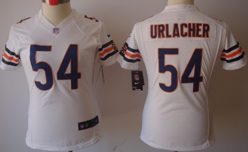 Nike Chicago Bears #54 Brian Urlacher White Limited Womens Jersey 