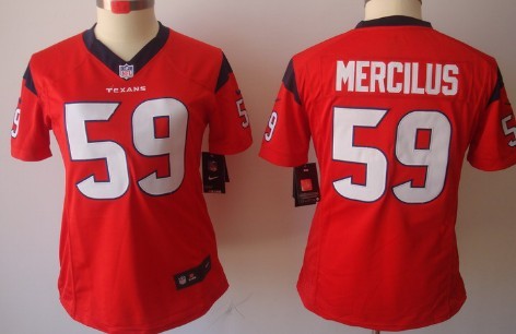 Nike Houston Texans #59 Whitney Mercilus Red Limited Womens Jersey 