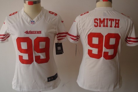 Nike San Francisco 49ers #99 Aldon Smith White Limited Womens Jersey 