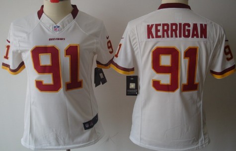 Nike Washington Redskins #91 Ryan Kerrigan White Limited Womens Jersey 