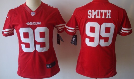 Nike San Francisco 49ers #99 Aldon Smith Red Limited Womens Jersey 