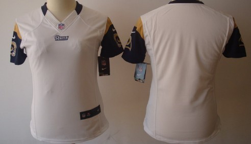 Nike St. Louis Rams Blank White Limited Womens Jersey  