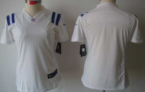 Nike Indianapolis Colts Blank White Limited Womens Jersey 