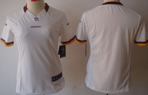 Nike Washington Redskins Blank White Limited Womens Jersey 