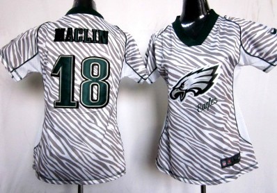 Nike Philadelphia Eagles #18 Jeremy Maclin 2012 Womens Zebra Fashion Jersey 