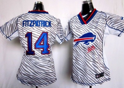 Nike Buffalo Bills #14 Ryan Fitzpatrick 2012 Womens Zebra Fashion Jersey 