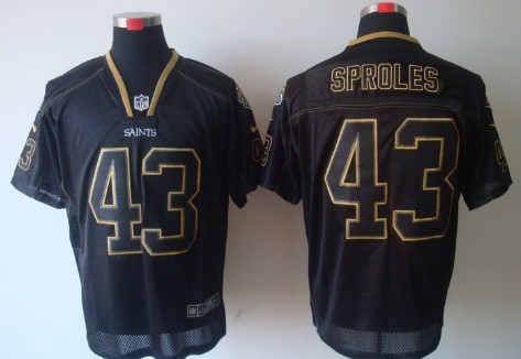 Nike New Orleans Saints #43 Darren Sproles Lights Out Black Elite Jersey 