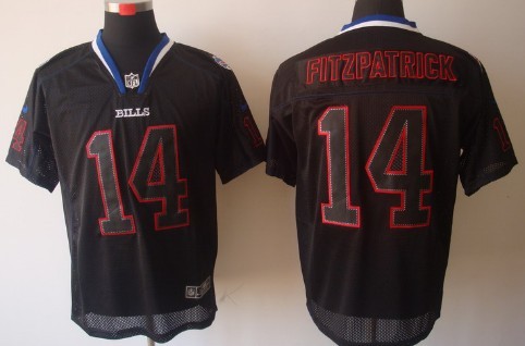 Nike Buffalo Bills #14 Ryan Fitzpatrick Lights Out Black Elite Jersey 