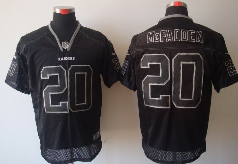 Nike Oakland Raiders #20 Darren McFadden Lights Out Black Elite Jersey 