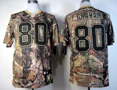 Nike New Orleans Saints #80 Jimmy Realtree Graham Camo Elite Jersey 