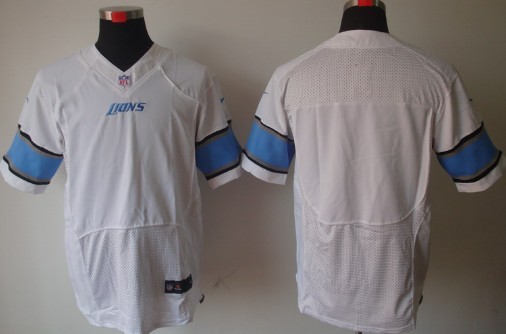 Nike Detroit Lions Blank White Elite Jersey 