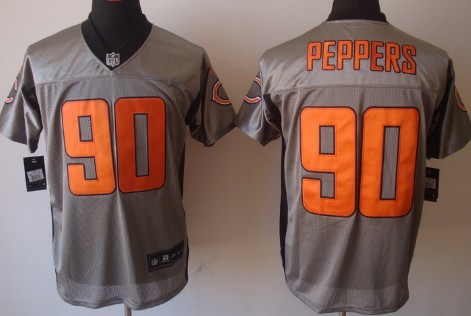 Nike Chicago Bears #90 Julius Peppers Gray Shadow Elite Jersey 