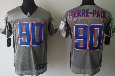 Nike New York Giants #90 Jason Pierre-Paul Gray Shadow Elite Jersey 