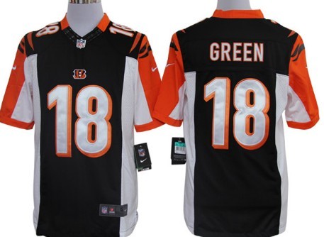 Nike Cincinnati Bengals #18 A.J. Green Black Limited Jersey