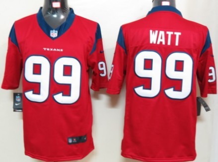 Nike Houston Texans #99 J.J. Watt Red Limited Jersey 