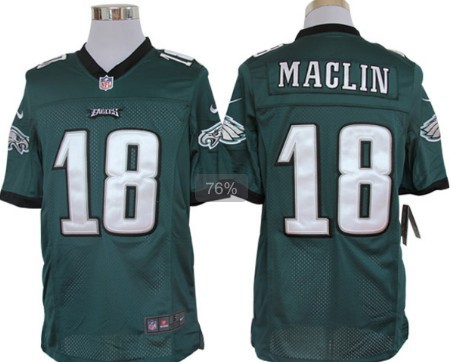 Nike Philadelphia Eagles #18 Jeremy Maclin Dark Green Limited Jersey