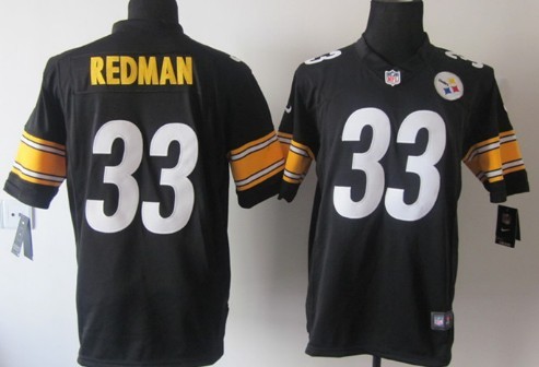 Nike Pittsburgh Steelers #33 Isaac Redman Black Limited Jersey 