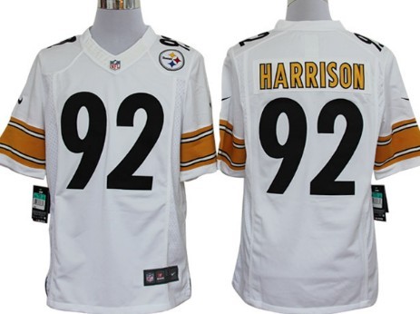 Nike Pittsburgh Steelers #92 James Harrison White Limited Jersey 